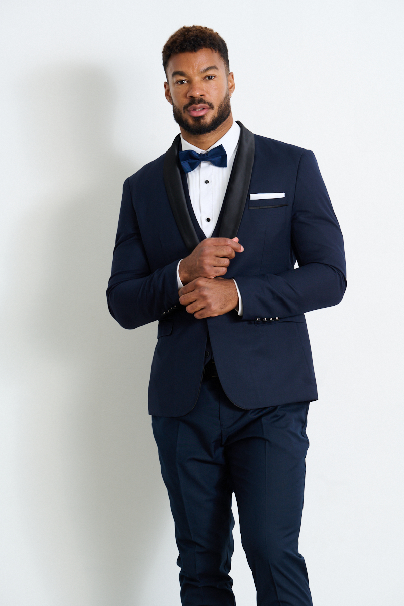 Suitor | Navy Blue Tuxedo Hire | Suit & Tuxedo Rentals | Suitor